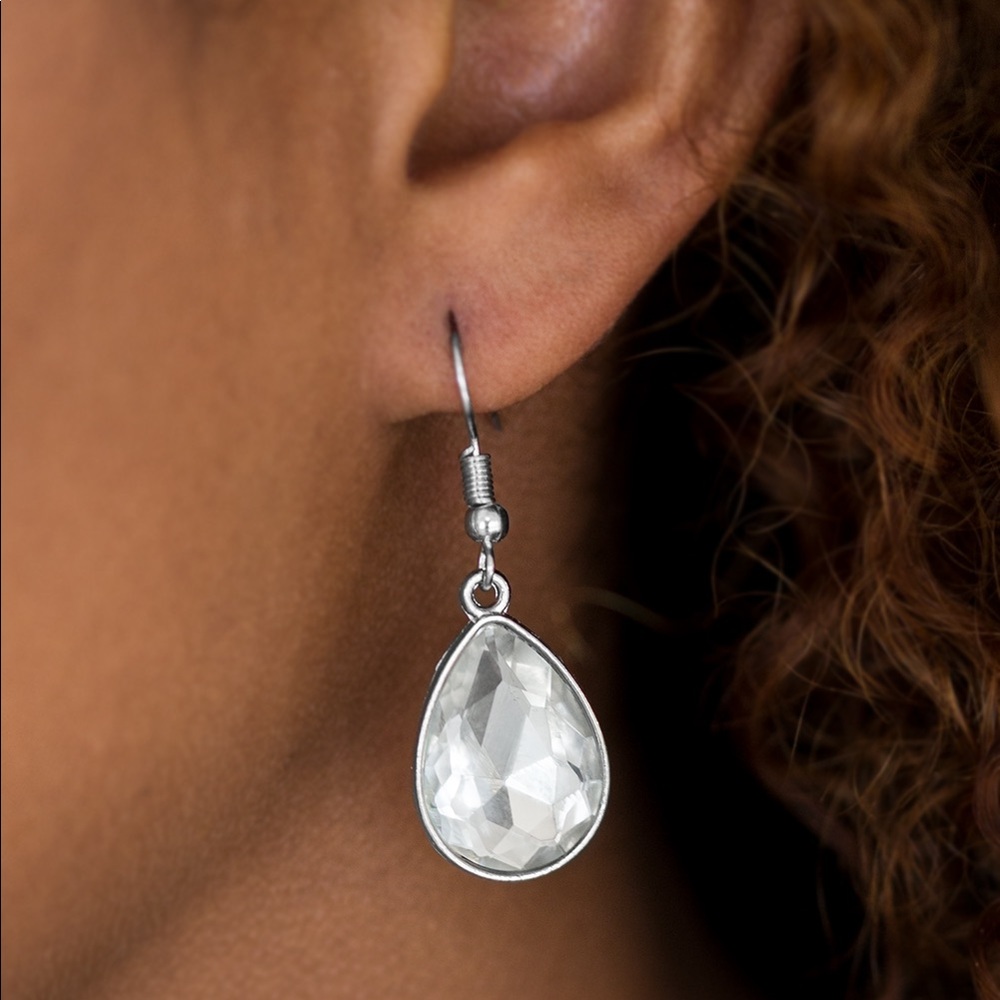 Silver teardrop earrings